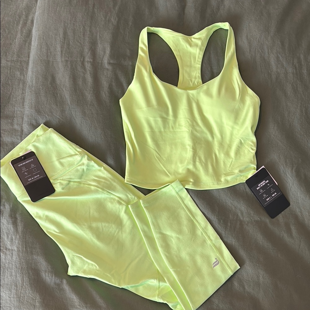 Fabletics Neon Yellow Powerhold Leggings